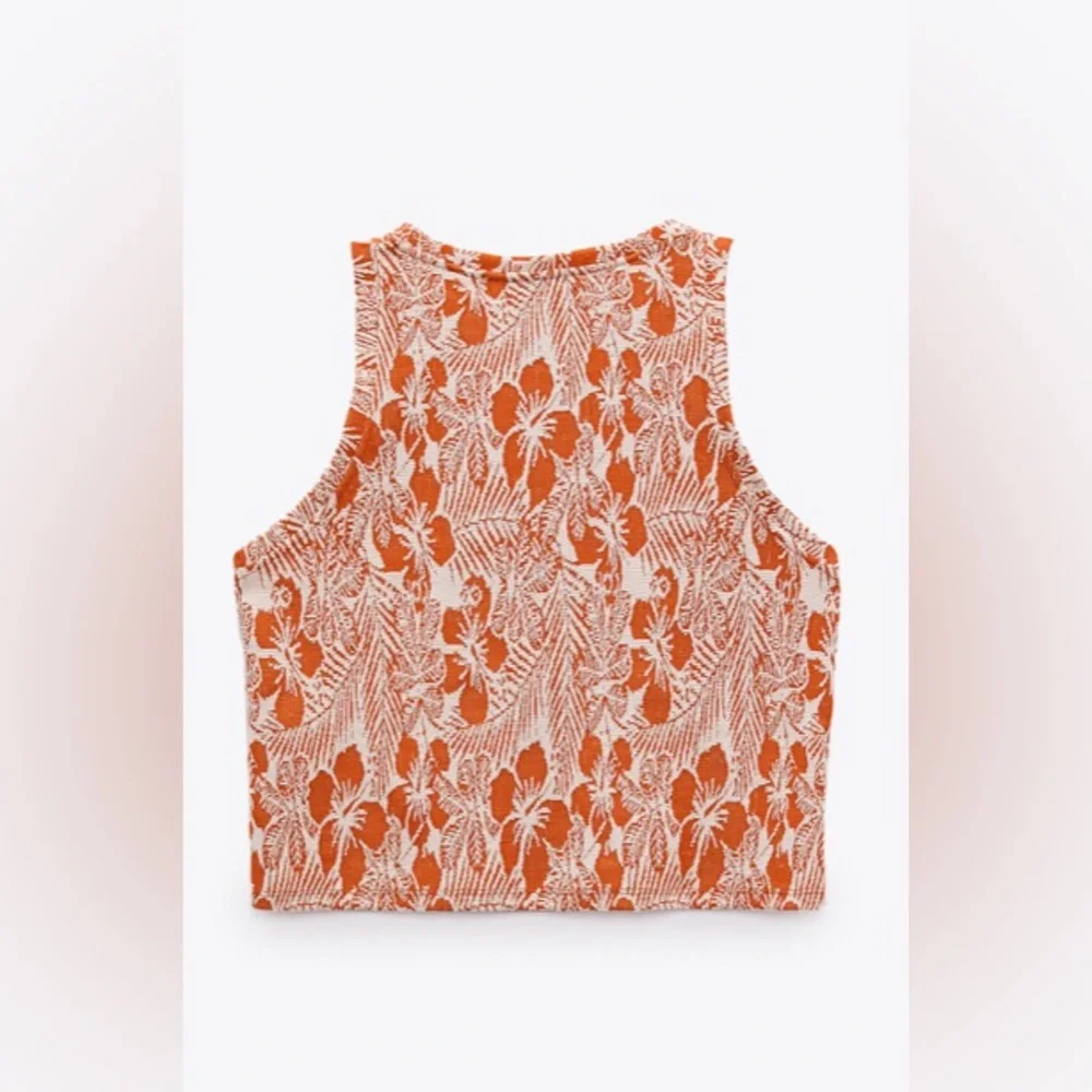 ZARA pebble jacquard embellished top size medium - Picture 6 of 11